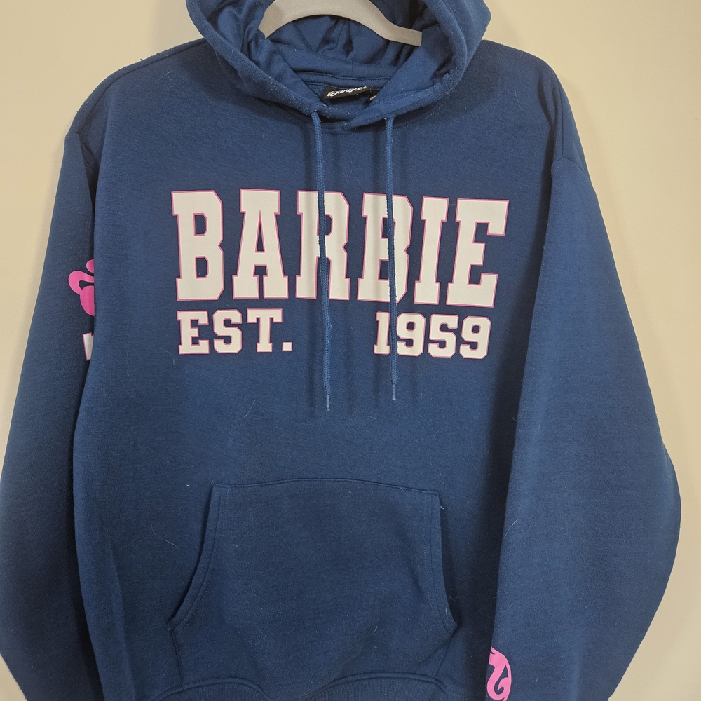 Barbie Blue Hoodie with Pink Accents